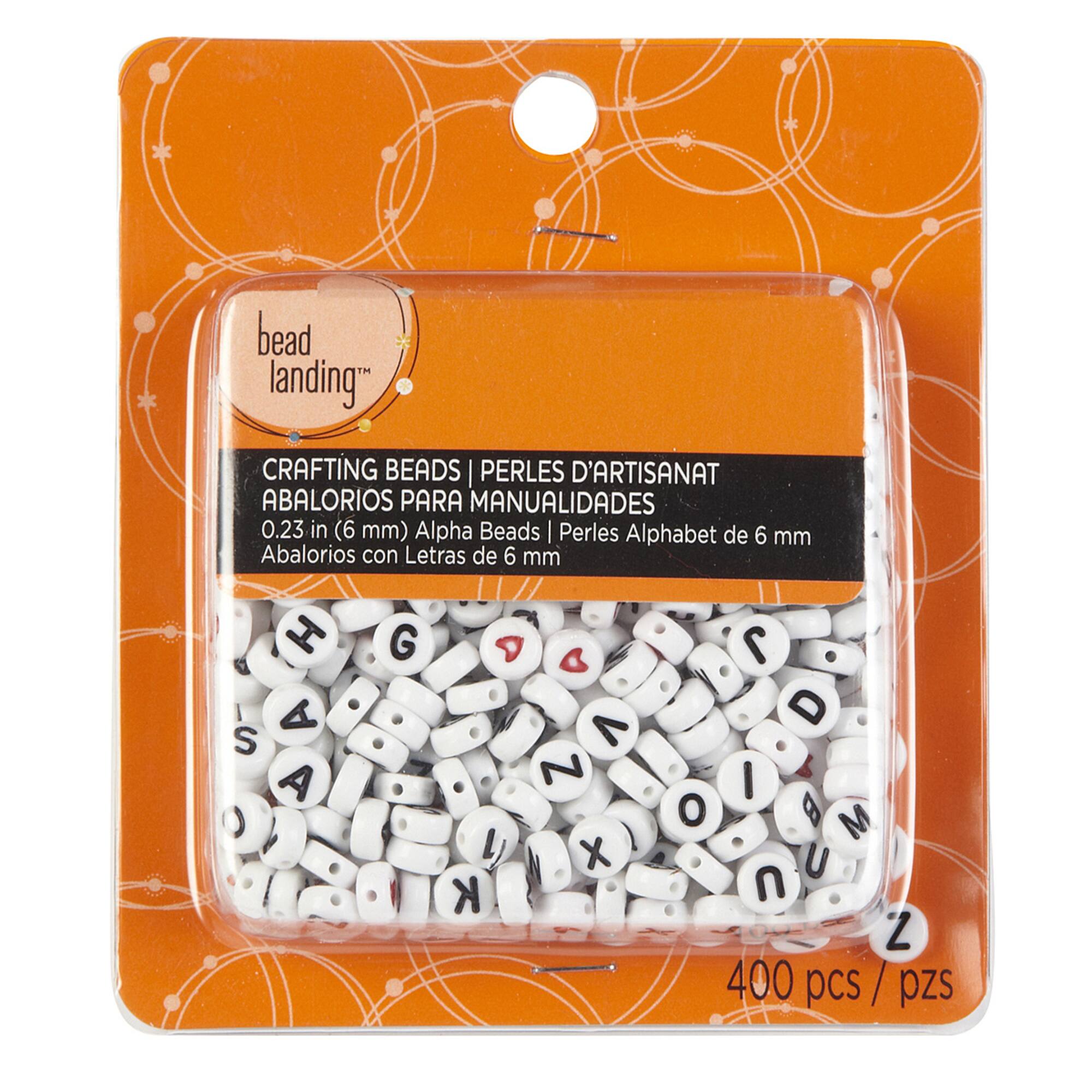 White Alphabet Crafting Beads by Bead Landing™